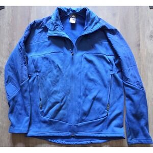 Adidas Performance Mens Blue Softshell Full Zip Outdoor Jacket Sz L